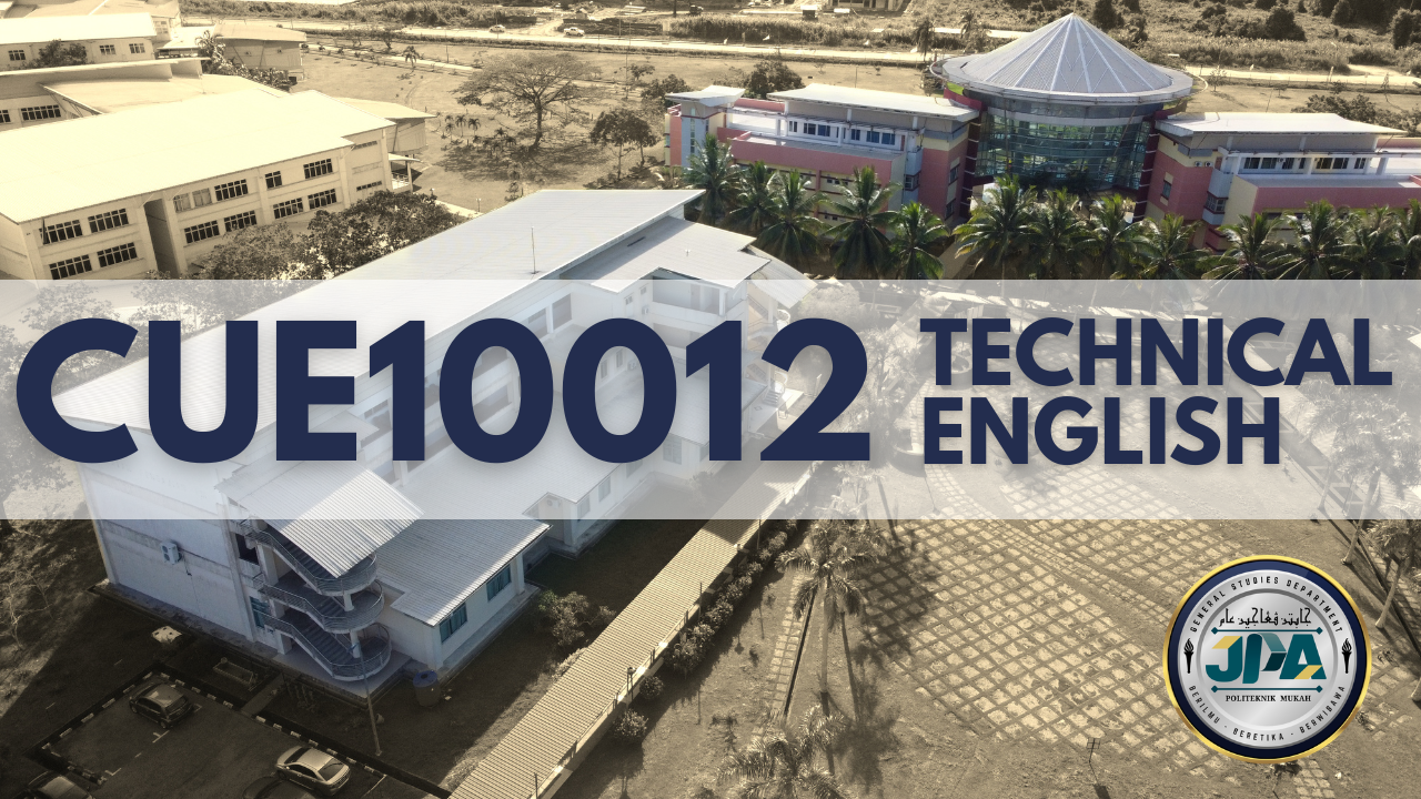 CUE10012 TECHNICAL ENGLISH